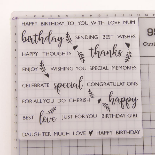 Happy Birthday Girls EMBOSSING FOLDER
