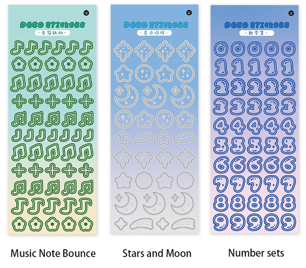 Colourful Jelly Bean Series Hot Stamping Stickers