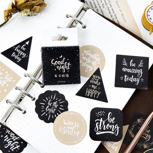 45 PCS English Blessing Stickers