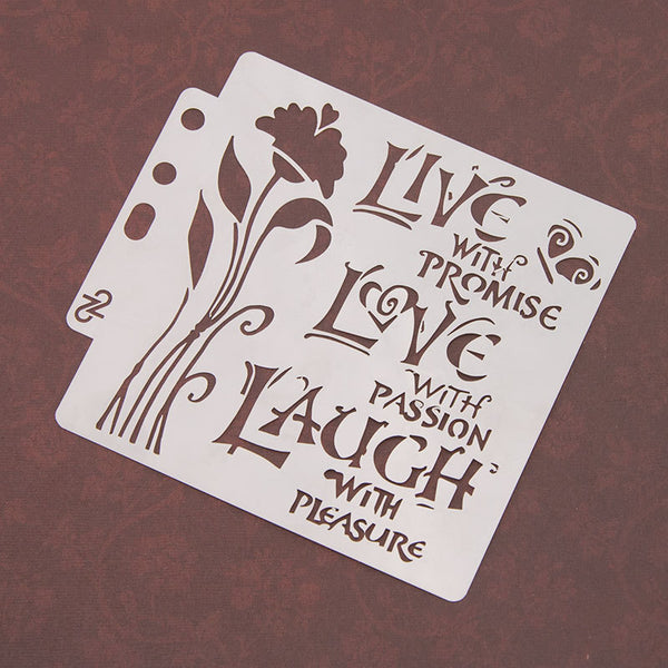 16PCS Layering Painting Stencils-C
