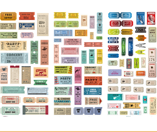 Cartoon & Literary Scrapbook Stickers