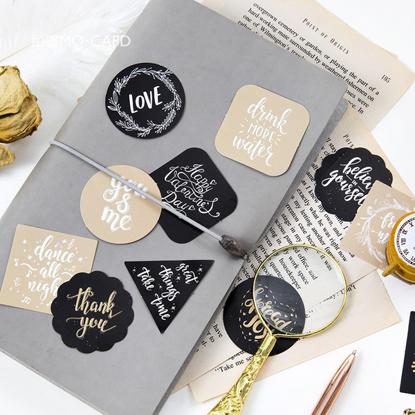 45 PCS English Blessing Stickers
