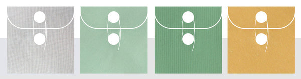 4pcs Romantic Series Simple Solid Color Envelope Storage Bag