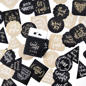 45 PCS English Blessing Stickers