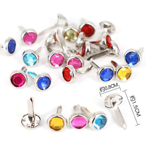 100 Pcs Coloured Paper Fasteners Brads