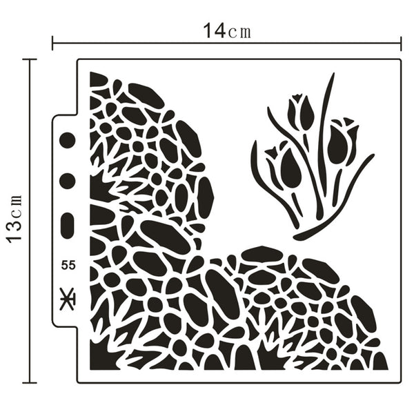 8PCS Pattern Layering Stencils Set