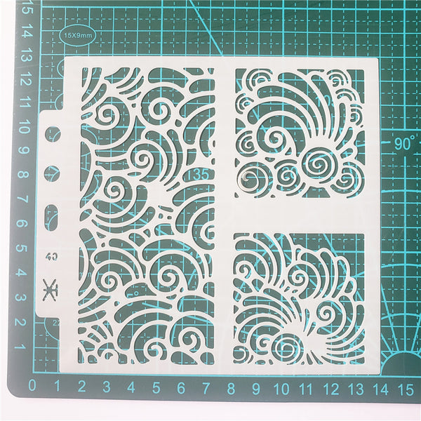 9PCS Pattern Layering Stencils Set