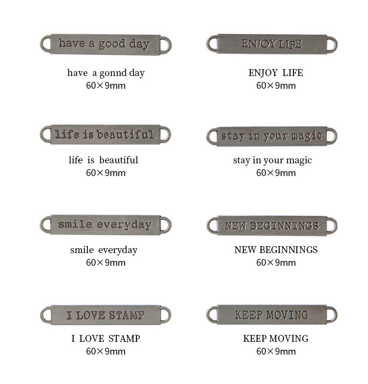 English Alphabet Metal Pendant
