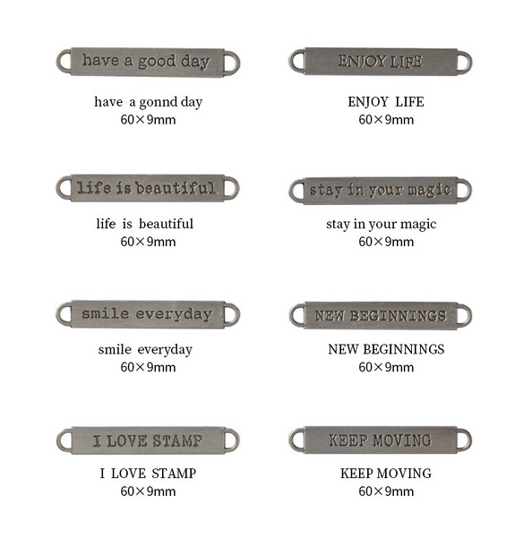 English Alphabet Metal Pendant