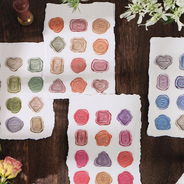 40PCS PET Simulation Sealing Wax Stickers