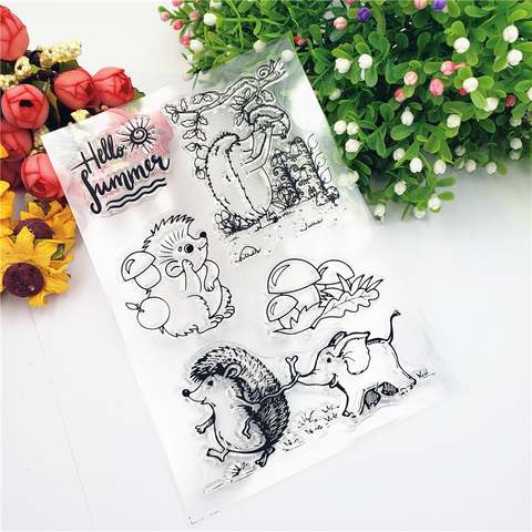 Hedgehog Elephant Stamps