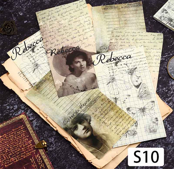 Famous Writer Manuscript Retro Nostalgia Scrapbook Notes