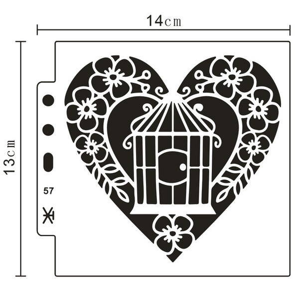 8PCS Pattern Layering Stencils Set