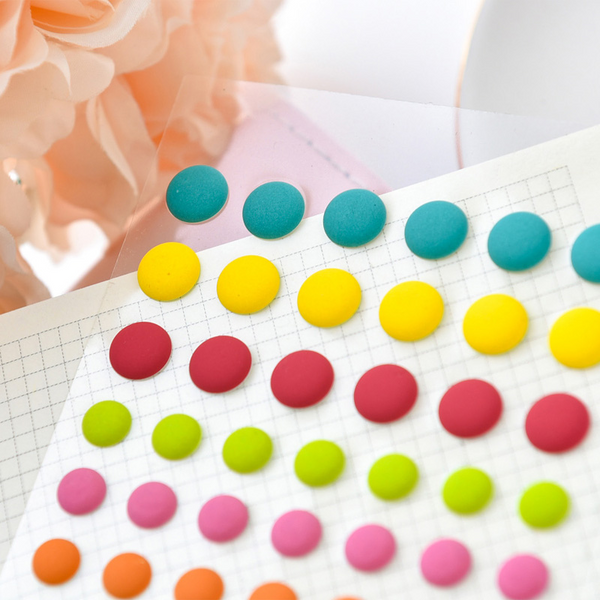 Flocking Enamel Beans Stickers