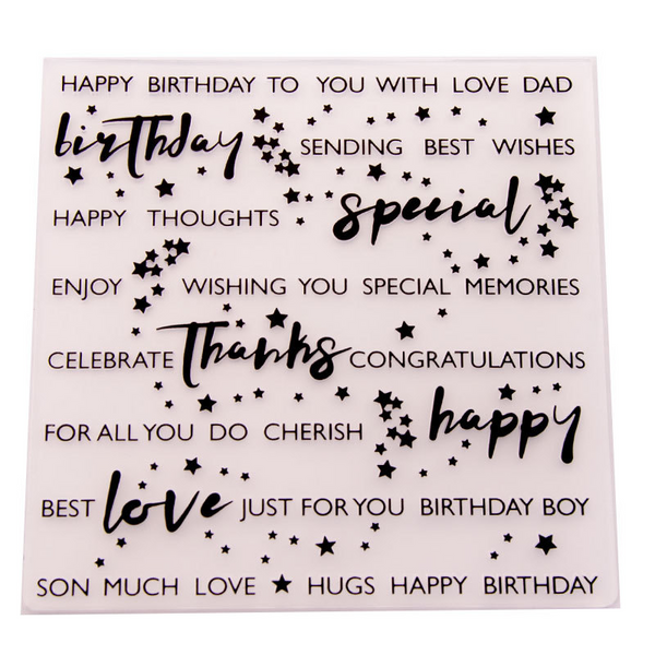 Happy Birthday Boys EMBOSSING FOLDER