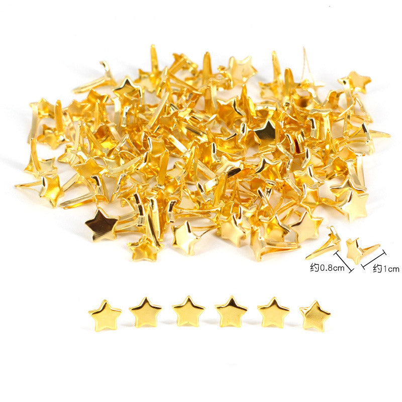 100 Pcs Star-shaped Paper Fasteners Brads