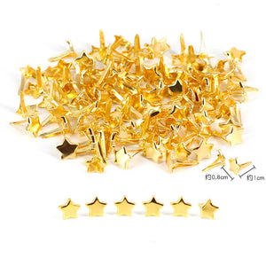 100 Pcs Star-shaped Paper Fasteners Brads