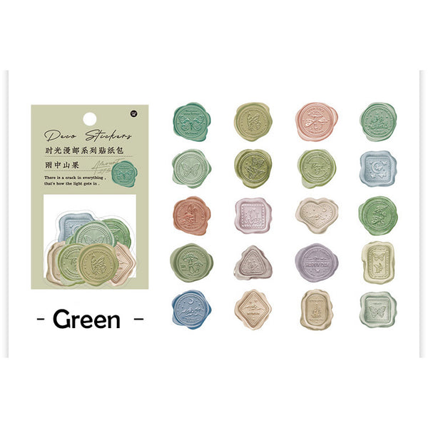 40PCS PET Simulation Sealing Wax Stickers