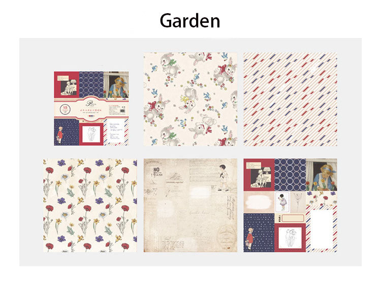 European Garden Series Backing Paper Material Paper