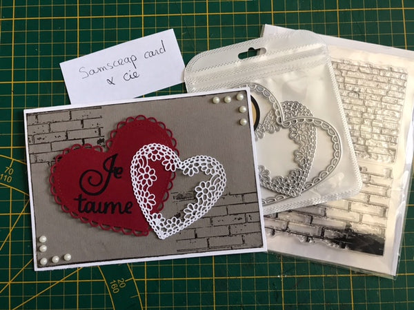 【Original】Petal Lace Heart Border Dies