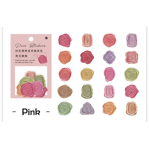 40PCS PET Simulation Sealing Wax Stickers