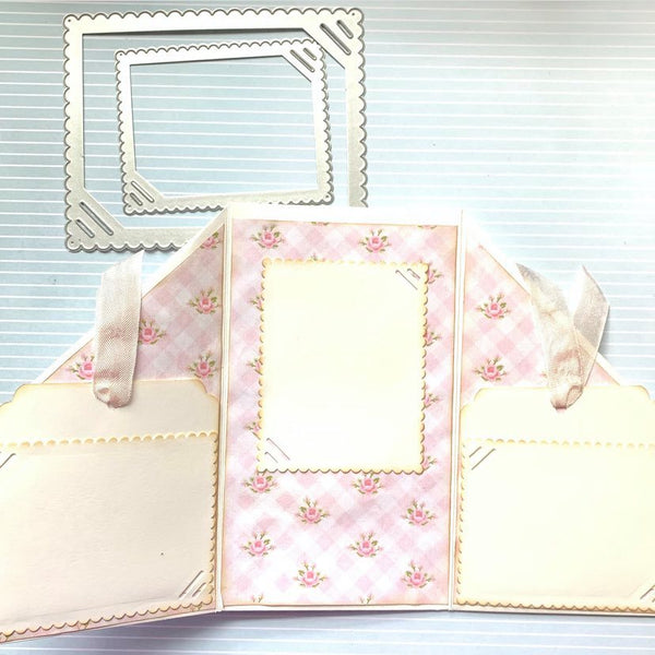 2PCS Diagonal Photo Frame Dies