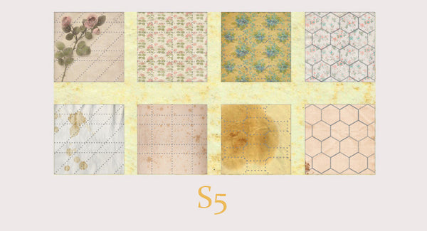 Pre-cut Vintage Handcraft Background Paper