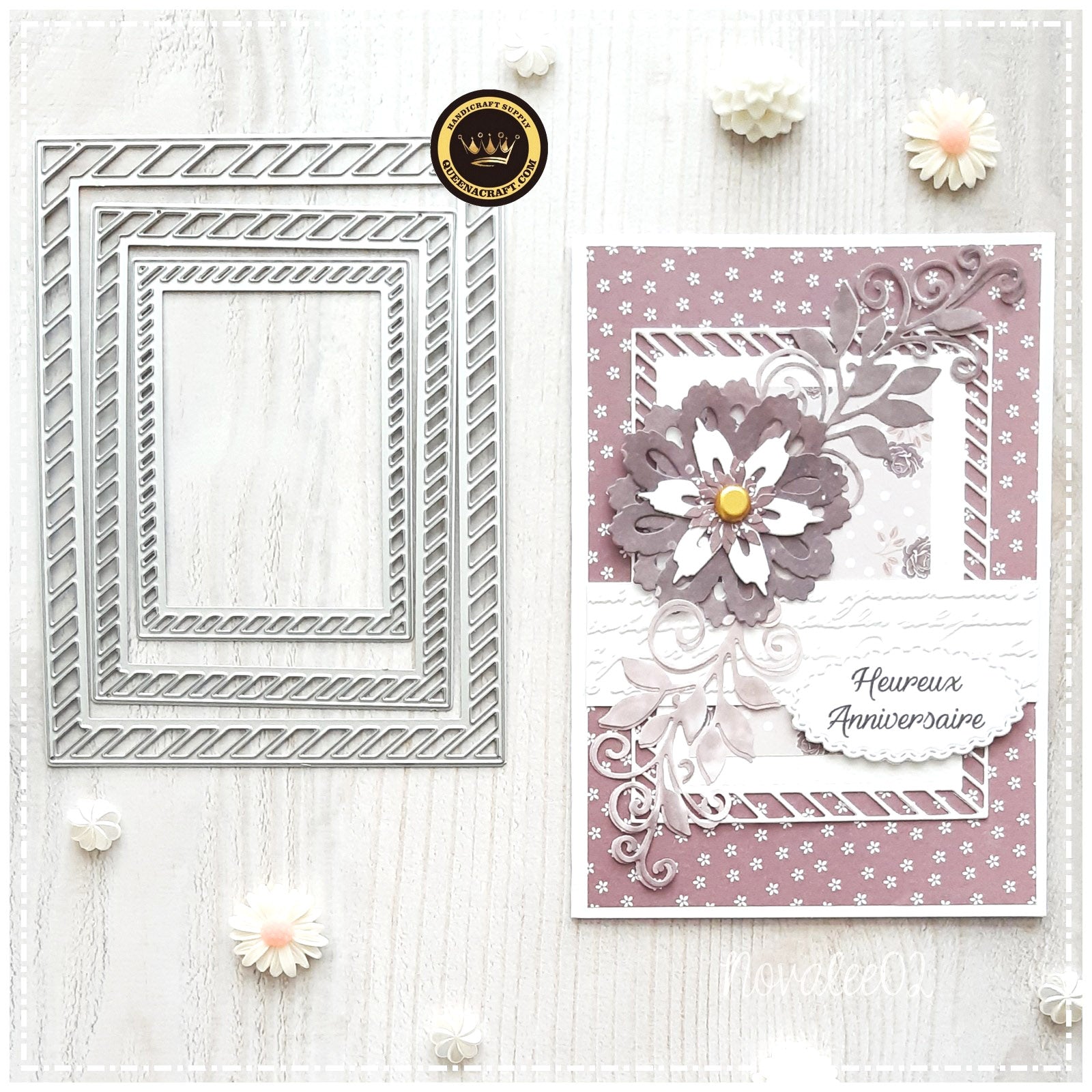 3PCS Twill Hollow Border Dies