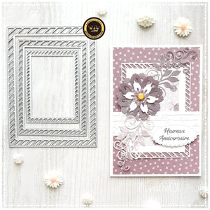 3PCS Twill Hollow Border Dies