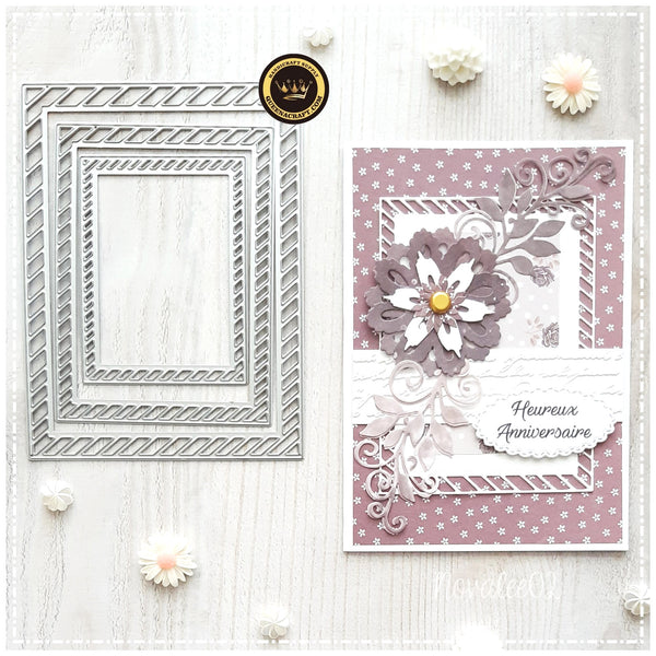 3PCS Twill Hollow Border Dies