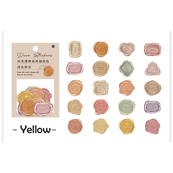 40PCS PET Simulation Sealing Wax Stickers